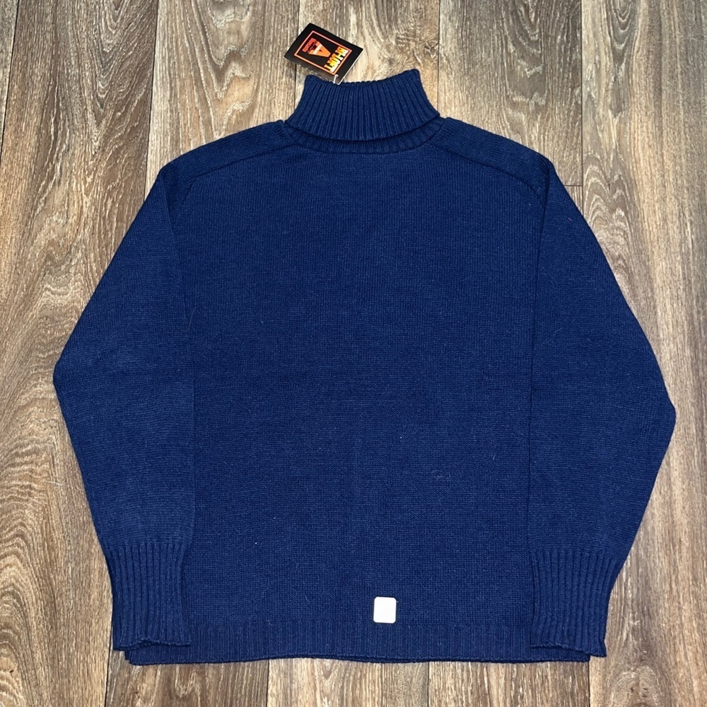 Vintage 1960’s Glenbrooke Acrylic Turtleneck Sweater Navy Blue (NWT)